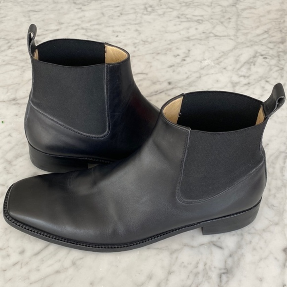 ⚡️Dolce and Gabbana Brushed Calfskin Square Toe Chelsea ankle boot - Size 8.5